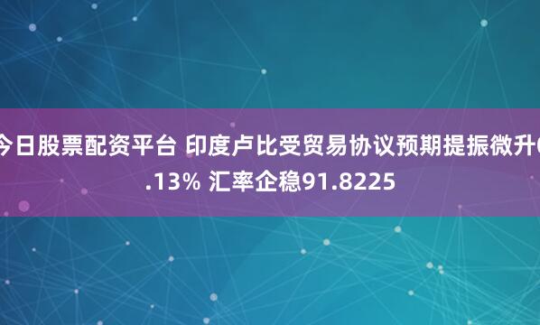 今日股票配资平台 印度卢比受贸易协议预期提振微升0.13% 汇率企稳91.8225